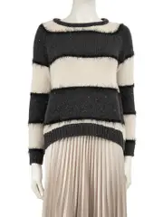 Striped Sequin Accent Jumper