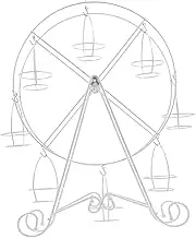Abaodam Cake Display Stand Cake Stand Serving Tray for Party Ferris Wheel Dessert Stands Cake Holder Cupcake Ferris Wheel Ferris Wheel Cupcakes Rack Iron To Rotate Dessert Table Cone Stand