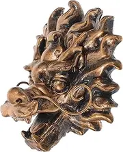 GAROZATION Garden Wall Fountain Resin Dragon Head Water Outlet for Outdoor Spaces