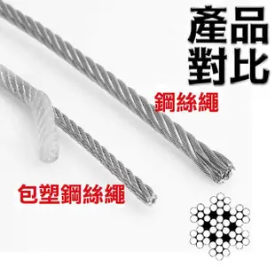 不銹鋼包塑鋼絲 304不鏽鋼 300cm/條 線徑 3mm(不銹鋼鋼絲曬衣繩 加粗曬衣繩)