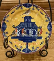 New Anthropologie Christmas Emily Maude Twelve 12 Days Plate 4 Four Calling Bird