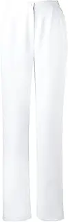 Folk(フォーク) 6006EW Women's Medical Scrub Pants, White Coat, Straight Pants, Elastic Armpit, Beige, L
