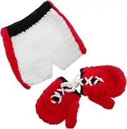 minkissy Adorable Baby Boxing Outfit Newborn Photography Props Soft Comfortable for Baby Photo Shoots for New Parents