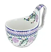 Blue Rose Polish Pottery Forever Rose Soup Mug