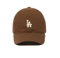 在飛比找樂天市場購物網優惠-MLB帽子小標LA咖色鴨舌帽字母刺繡全封軟頂棒球帽深棕色/羊