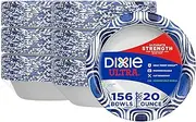 Dixie Ultra Paper Bowls, 20 Oz, 156 Count, 6 Packs of 26 Bowls, Dinner or Lunch Size Printed Disposable Bowls