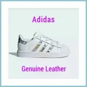 AdidasLeather Shoes Baby Toddler Superstar Elastic Laces NWT 5.5