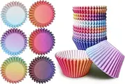 Gcardist 300-Count Jumbo Gradient Cupcake Liners Cupcake Cups Food Grade Design Cupcake Papers Baking Cups Cupcake Wrappers（Large Size）