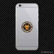 Orange Zombie Outbreak Response Team Cell Phone Sticker Mobile hunting us