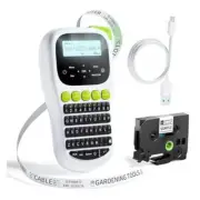 Label Maker Machine with-Tape, H1100 Handheld Green Label Maker with 1 Tape