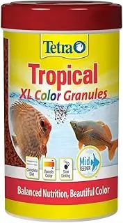 Tetra Tropical XL Color Granules, Fish Food With Natural Colour Enhancer For Mid and Bottom Feeders, 300g, Slow-Sinking, Complete Diet With Vitamin C, Ideal For Large Fish Like Discus and AngelFish