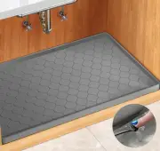 Waterproof under Sink Mat -34” X 22” Cabinet Liner for Kitchen & Bathroom, Shelf