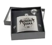 6 oz. Stainless Steel Flask Gift Set, 5 Color Options- Gift Box, Flask & Funnel!