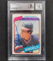 1980 Topps #700 Rod Carew signed card autograph Angels ~ Beckett BAS 10 auto