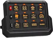 RGB 8/12 Gang Switch Panel Adjustable RGB Color Brightness Compatible with Jeep Offroad 4x4 Car Boat 12-24V(RGB 12 Gang Wireless)