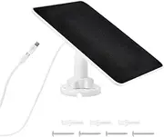 [KingBra] 6W Solar Panel for Security Camera, Solar Panel Charger with Micro USB & USB-C Port for Outdoor Rechargeable Battery Camera, IP65 Waterproof, 9.8ft Cable, Adjustable Mount Bracket, 1 Pack