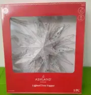 Ashland Silver Star Tree Topper Remote Battery Operated NIB 11"