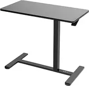 VIVO Pneumatic 32 x 16 inch Over Sofa Laptop Table, Mobile Desktop with Hidden Casters, Bedside Cart, Laptop Desk, Medical Sliding Bed Table, Black, CART-V02L