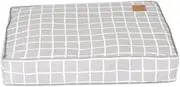 Mog & Bone Cushion Dog Bed, Grey Check, X-Large