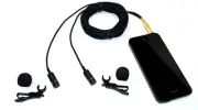 PROFESSIONAL TWIN INTERVIEW MICROPHONE RECORDER for iPHONES or SMARTPHONES