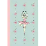 JOURNAL: BALLERINAS EN POINTE (PINK AND GREEN) 6X9 - LINED JOURNAL - WRITING JOURNAL WITH BLANK LINED PAGES