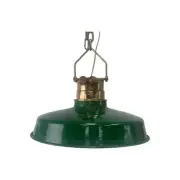 Nautical Pendant Light With Enamel Porcelain Shade And Chain