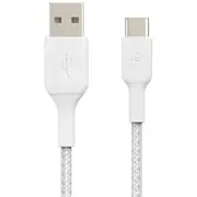 Belkin BoostUp Charge USB-A to USB-C 2m Braided Cable (White)