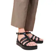 Where's That From Womens/Ladies Dubai PU Mid Platform Gladiator Sandals