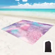 Beach Blanket Waterproof Sandproof Oversized 95”x 80”,Sand Free Beach Mat wit...