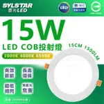 【SYLSTAR 喜光】3入組 15W LED崁燈 節能崁燈(15CM崁孔 1500LM)