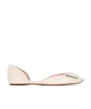 Roger Vivier Trompette D'Orsay Ballerina Flats 36 White