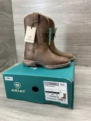 Ariat Children's Anthem Patriot Easy Fit Brown Square Toe Boots 10040367 Sz 11