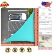 Turquoise Triangle Sun Shade Sail 8' x 8' - 200GSM, 3- , Durable