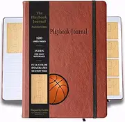 THE PLAYBOOK JOURNAL: Basketball Court Edition- Large Hardcover Notebook with Custom Basketball Court Diagrams