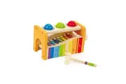 6pc Hape Pound Tap Bench Musical Keyboard Xylophone Kids Baby Wooden Toy 12m+