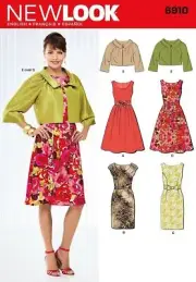 New Look Sewing Pattern 6910 Dress Jacket Misses Size 8-18