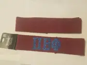 PI BETA PHI Sorority FABRIC Headband NWT SYMBOLS Burgundy and Blue SPARKLE