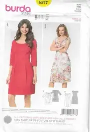 B64 BURDA 6577: DRESS SIZE 8-20 SEWING PATTERN