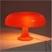 Led Mushroom Table Lamp for Hotel Bedroom Bedside Living Room Decoration Aesthetic Cool Retro Lighting Modern Minimalist Desk Lights (Color : Orange, Size : USB)