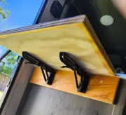 Sturdy Folding Shelf Brackets Heavy Duty Black Metal Triangle Table 8 Inch 2 Pcs