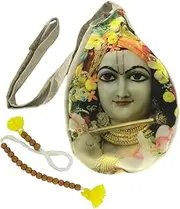 [Generic] Aashita Creations Krishna Printed Chanting Bag/Japa Bag for Daily Mantra Jaap with Mala