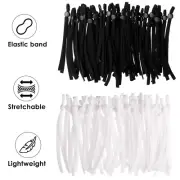 Adjustable Silicone Cord Locks Toggles Drawstrings Elastic Cord Stopper Ear Loop