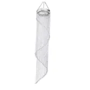 Faux Crystal Sparkling Iridescent Spiral Beaded Chandelier,Swirling