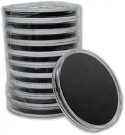 10 Clear Acrylic Capsules - Fits Most Popular Gold & Silver Bullion Coins - Easy to Open - Protect and Display Your Collection - 9 Sizes with Adjustable Black Ring Foam