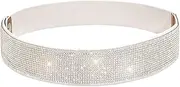 [YeeHeen] Stretchy Rhinestone Belts Elastic Crystal Waist Belt Bling Wide Cinch Belt for Women Girls