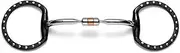 Cavalon Eggbutt Capsule Silver Dotted Snaffle Bit