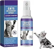 Bitter Cat Repellent Spray, Effective Cat Deterrent Spray with Bitter, Prevent Cats from Scratching Plants and Furniture, Suit for Indoor & Outdoor
