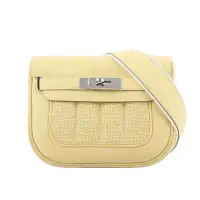 在飛比找環球Online優惠-【HERMES】銀釦 Mini Berline Swift 