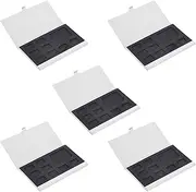 Mellisso 5X 9 Micro-SD/SD Memory Card Storage Holder Box Protector Metal Cases 8 TF & 1 SD
