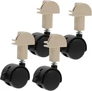 TOYANDONA 4 Pcs Pet Carrier Wheels Casters for Dog Crates Cat Cages Easy Install Rolling Furniture Wheels Secure Design for Pets Flexible Assembly Natural Color
